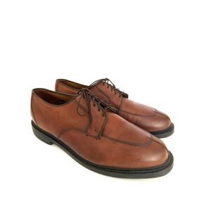 Allen Edmonds Ashton 1628 Shoes 11/EEE Split-Toe Derby Cognac Brown Leather USA